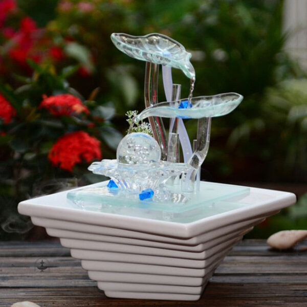 Élément décoratif : fontaine lumineuse pour maison moderne