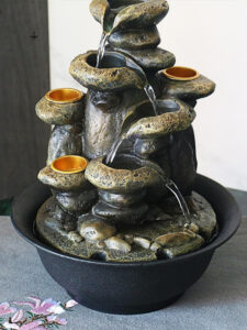 Fontaine d'intérieur neutre pour décoration zen