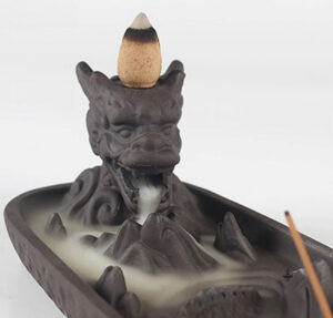 Accessoire d'encens, motif dragon, effet de brume mystique