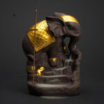 Fontaine à encens éléphant décorative pour ambiance zen