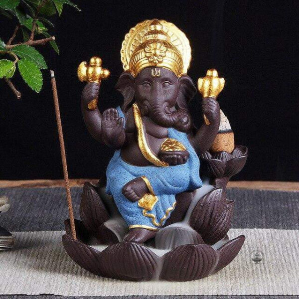 Fontaine à encens avec motif Ganesh