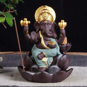 Fontaine à encens en céramique Ganesh