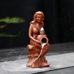 Fontaine à encens sirène décorative pour ambiance zen