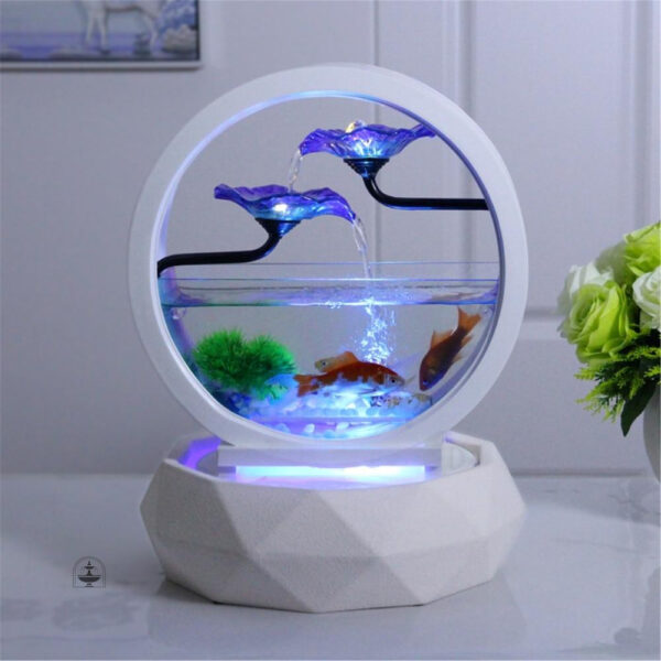 Élément décoratif pour aquarium avec circulation d'eau