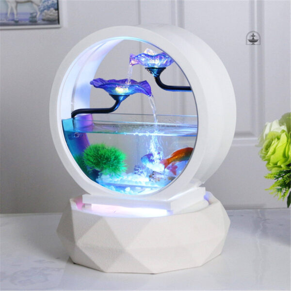 Ambiance zen grâce à cette fontaine aquarium décorative