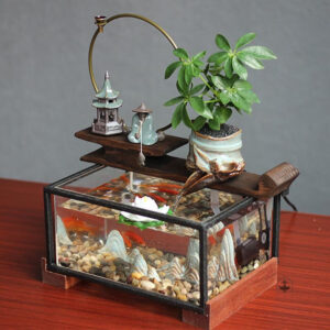 Accessoire décoratif montagne pour aquariums modernes