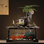 Fontaine aquarium roche décorative pour aquariums