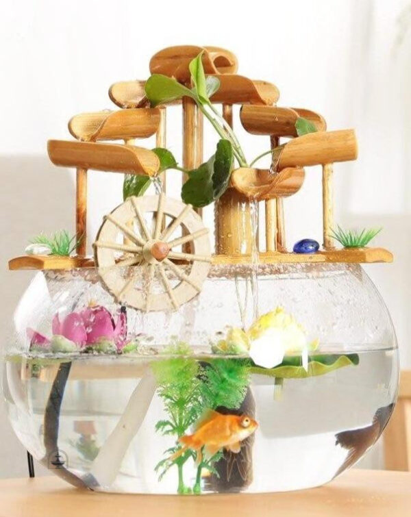 Fontaine intérieure en bambou pour cuisine