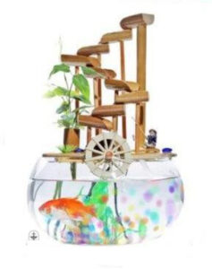 Fontaine décorative en bambou, design naturel pour intérieur