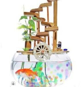Fontaine décorative en bambou, design naturel pour intérieur