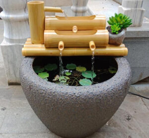 Fontaine intérieure en bambou, kit de décoration apaisante