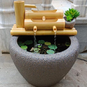 Fontaine intérieure en bambou, kit de décoration apaisante