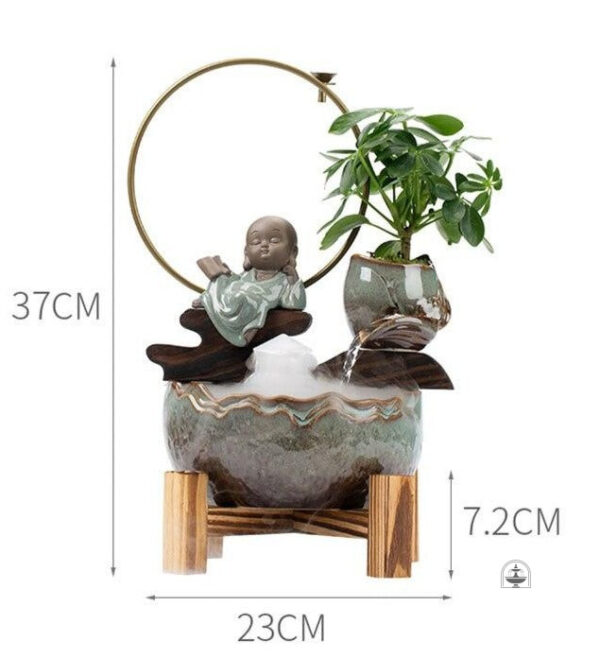 Fontaine zen Bouddha pour relaxation et méditation