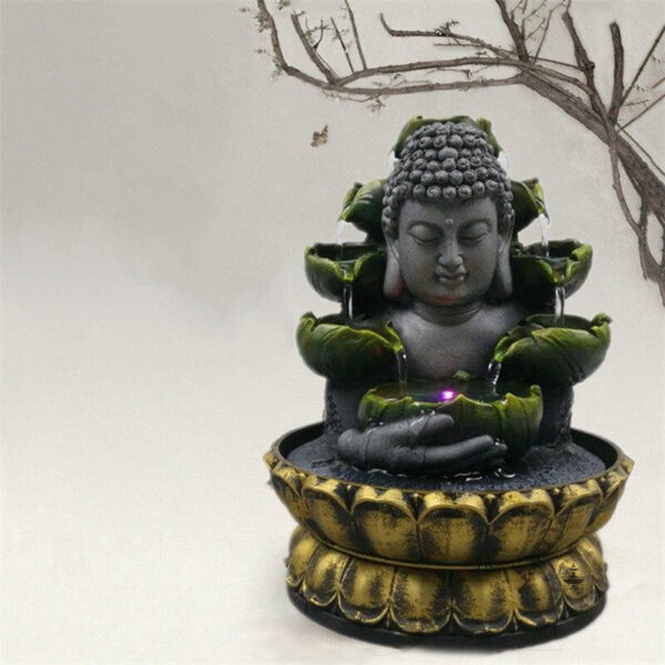 Élégante fontaine Bouddha pour intérieur ou jardin