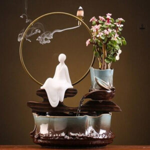 Fontaine Bouddha japonais en décoration zen