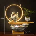 Fontaine zen avec éclairage LED apaisant