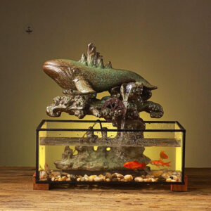 Fontaine aquarium cascade pour un décor aquatique apaisant