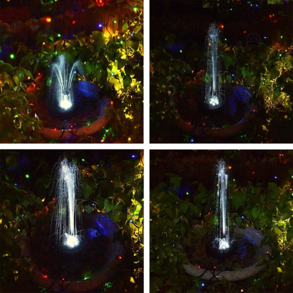 Déco extérieure avec fontaine solaire, ajout de charme naturel