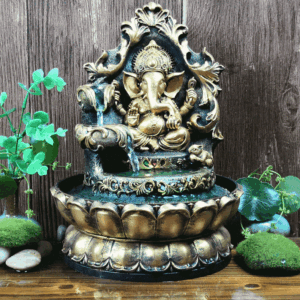 Fontaine inspirée de Ganesh pour relaxation et sérénité