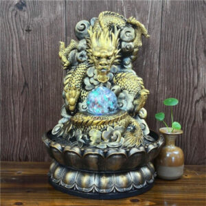 Fontaine dragon zen décorative pour intérieur ou extérieur