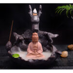 Fontaine à encens avec motif de dragon pour décor zen