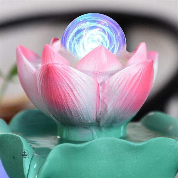 Fontaine décorative inspirée du lotus, style zen