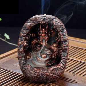 Accessoire de méditation, fontaine à encens Dragon
