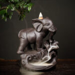 Fontaine à encens éléphant décorative pour ambiance zen