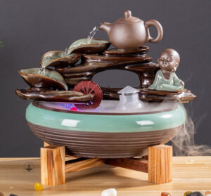 Fontaine japonaise avec design élégant et zen