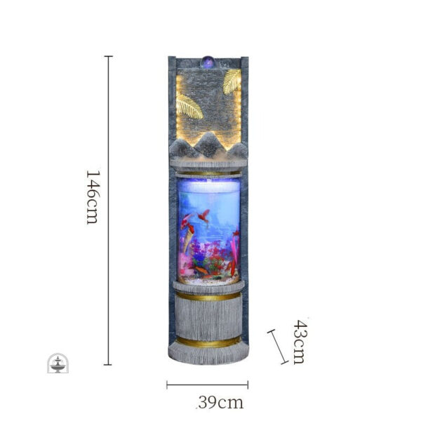 Fontaine intérieure avec aquarium décoratif