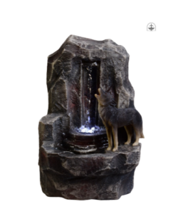 Fontaine intérieure lumineuse effet falaise