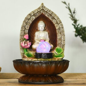 Fontaine intérieure Bouddha en décoration zen