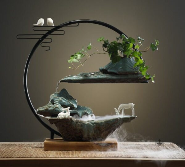 Élément d'eau zen pour jardin ou intérieur