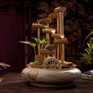 Fontaine japonaise en bambou pour intérieur