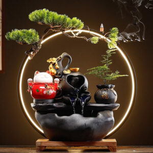 Décoration intérieure avec une fontaine japonaise
