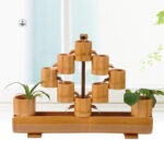 Fontaine japonaise en bambou, décoration zen pour jardin