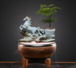 Détails d'une fontaine japonaise pour ambiance apaisante