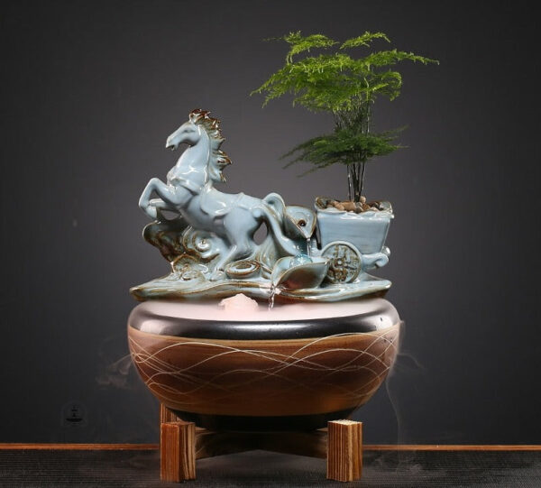 Détails d'une fontaine japonaise pour ambiance apaisante