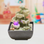 Ambiance apaisante avec fontaine japonaise