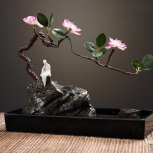 Fontaine zen en style japonais, idéale pour la méditation