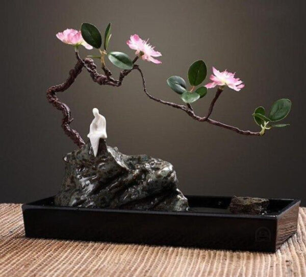 Fontaine zen en style japonais, idéale pour la méditation