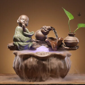 Décoration zen extérieure avec jarres en terre cuite