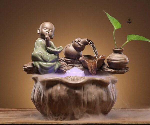 Décoration zen extérieure avec jarres en terre cuite