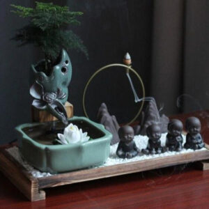 Fontaine zen intérieure pour un jardin apaisant