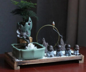Fontaine décorative zen pour la méditation