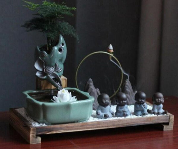Fontaine décorative zen pour la méditation