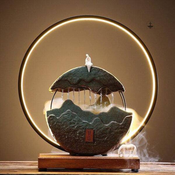 Fontaine d'intérieur avec lumière LED douce