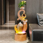 Fontaine LED extérieure pour un effet apaisant et esthétique