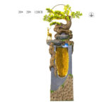 Fontaine décorative avec éclairage LED intégré