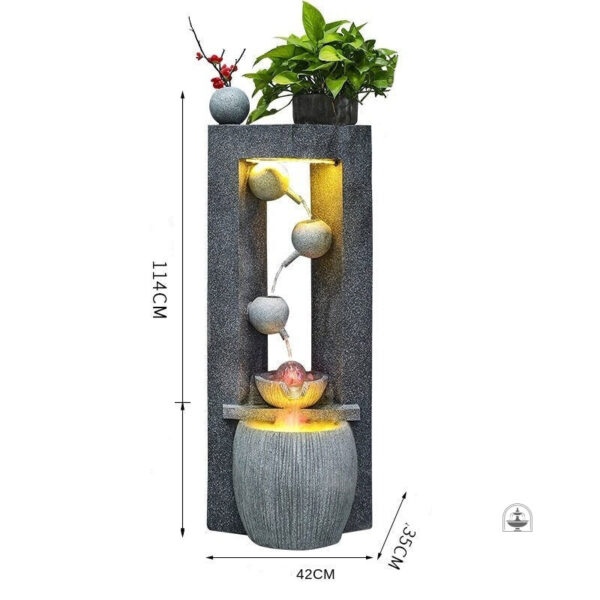 Fontaine avec éclairage LED intégré